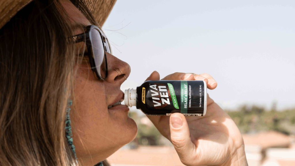 Woman drinking vivazen