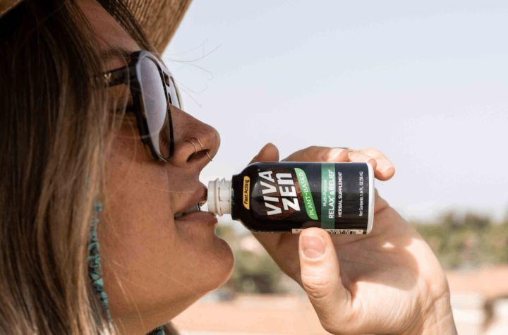 Woman drinking vivazen