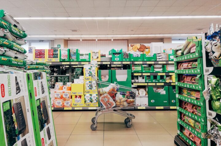 supermarket shelves