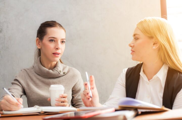 two people negotiating